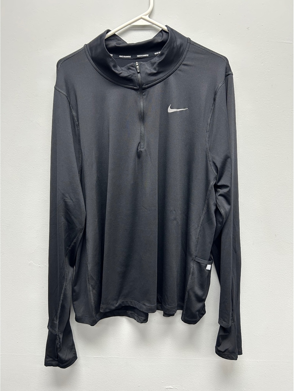 Nike Running Dri-FIT Black Long Sleeve Half-Zip Shirt 1X